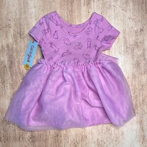 NWT// Cat & Jack Lavender Bunny Print Dress- 18m